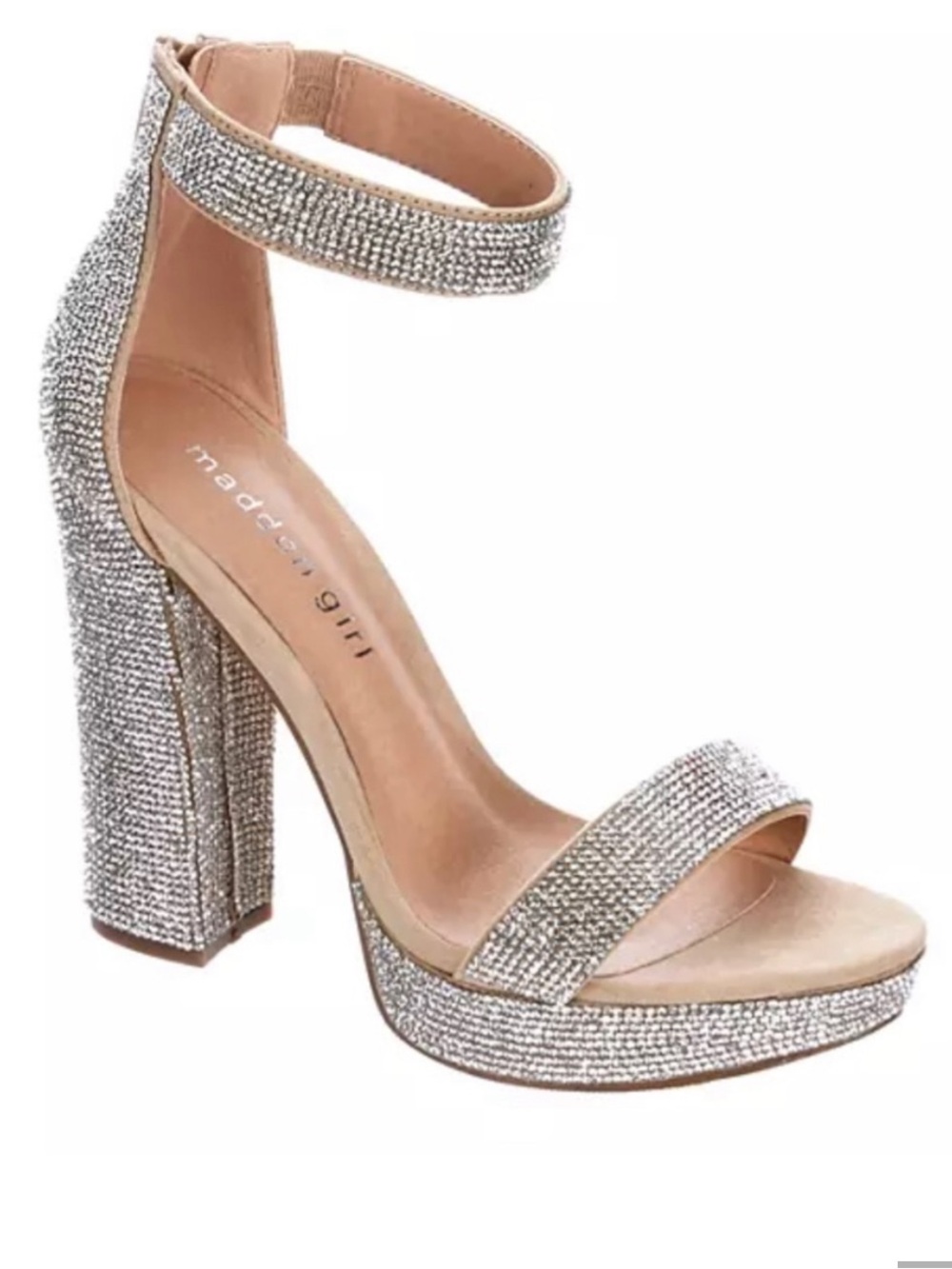 Madden Girl Siren Rhinestone Platform Like NEW